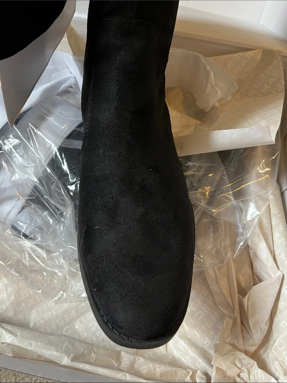 Marc Fisher Over-the-Knee Black Suede Boots